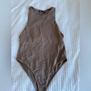 Zara Brown Tank Bodysuit